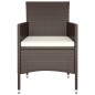 vidaXL 9-tlg. Garten-Essgruppe Poly Rattan Braun vidaXL 9-tlg. Garten-Essgruppe Poly Rattan Braun