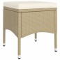 vidaXL 5-tlg. Garten-Bistro-Set Poly Rattan und Hartglas Beige vidaXL 5-tlg. Garten-Bistro-Set Poly Rattan und Hartglas Beige