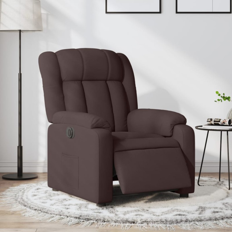 vidaXL Relaxsessel Elektrisch Dunkelbraun Stoff vidaXL Relaxsessel Elektrisch Dunkelbraun Stoff