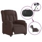 vidaXL Relaxsessel Elektrisch Dunkelbraun Stoff vidaXL Relaxsessel Elektrisch Dunkelbraun Stoff