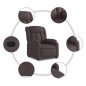 vidaXL Relaxsessel Elektrisch Dunkelbraun Stoff vidaXL Relaxsessel Elektrisch Dunkelbraun Stoff