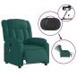 vidaXL Massagesessel Elektrisch Dunkelgrün Stoff vidaXL Massagesessel Elektrisch Dunkelgrün Stoff