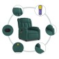 vidaXL Massagesessel Elektrisch Dunkelgrün Stoff vidaXL Massagesessel Elektrisch Dunkelgrün Stoff
