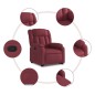 vidaXL Relaxsessel mit Aufstehhilfe Weinrot Stoff vidaXL Relaxsessel mit Aufstehhilfe Weinrot Stoff