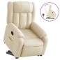 vidaXL Relaxsessel mit Aufstehhilfe Creme Stoff vidaXL Relaxsessel mit Aufstehhilfe Creme Stoff