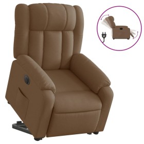 vidaXL Relaxsessel mit Aufstehhilfe Elektrisch Braun Stoff