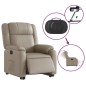 vidaXL Relaxsessel mit Aufstehhilfe Elektrisch Cappuccino Kunstleder vidaXL Relaxsessel mit Aufstehhilfe Elektrisch Cappuccino Kunstleder