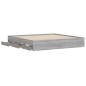 vidaXL Bettgestell mit Schubladen Grau Sonoma 200x200cm Holzwerkstoff vidaXL Bettgestell mit Schubladen Grau Sonoma 200x200cm Holzwerkstoff