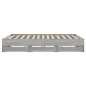 vidaXL Bettgestell mit Schubladen Grau Sonoma 200x200cm Holzwerkstoff vidaXL Bettgestell mit Schubladen Grau Sonoma 200x200cm Holzwerkstoff