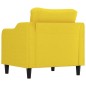 vidaXL Sessel Hellgelb 60 cm Stoff vidaXL Sessel Hellgelb 60 cm Stoff