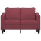 vidaXL 2-Sitzer-Sofa Weinrot 120 cm Stoff vidaXL 2-Sitzer-Sofa Weinrot 120 cm Stoff