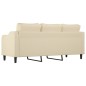 vidaXL 3-Sitzer-Sofa Creme 180 cm Stoff vidaXL 3-Sitzer-Sofa Creme 180 cm Stoff
