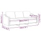 vidaXL 3-Sitzer-Sofa Creme 180 cm Stoff vidaXL 3-Sitzer-Sofa Creme 180 cm Stoff