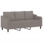 vidaXL 3-Sitzer-Sofa Taupe 180 cm Stoff vidaXL 3-Sitzer-Sofa Taupe 180 cm Stoff