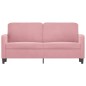 vidaXL 2-Sitzer-Sofa Rosa 140 cm Samt vidaXL 2-Sitzer-Sofa Rosa 140 cm Samt