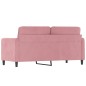 vidaXL 2-Sitzer-Sofa Rosa 140 cm Samt vidaXL 2-Sitzer-Sofa Rosa 140 cm Samt