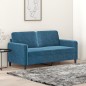 vidaXL 2-Sitzer-Sofa Blau 140 cm Samt vidaXL 2-Sitzer-Sofa Blau 140 cm Samt