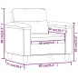 vidaXL Sessel Taupe 60 cm Mikrofasergewebe vidaXL Sessel Taupe 60 cm Mikrofasergewebe