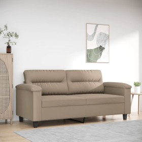 vidaXL 2-Sitzer-Sofa Taupe 140 cm Mikrofasergewebe