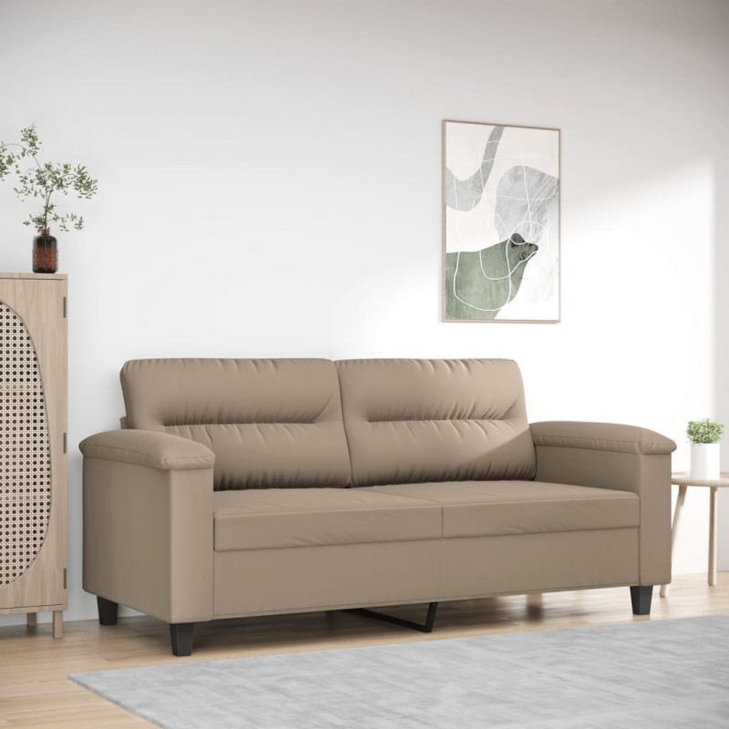 vidaXL 2-Sitzer-Sofa Taupe 140 cm Mikrofasergewebe vidaXL 2-Sitzer-Sofa Taupe 140 cm Mikrofasergewebe