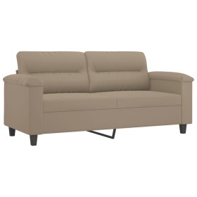 vidaXL 2-Sitzer-Sofa Taupe 140 cm Mikrofasergewebe