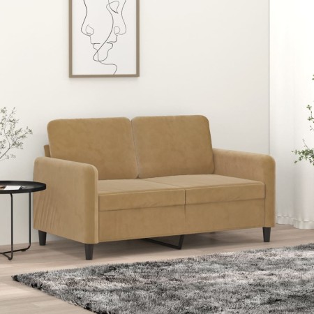 vidaXL 2-Sitzer-Sofa Braun 120 cm Samt