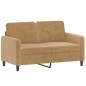 vidaXL 2-Sitzer-Sofa Braun 120 cm Samt vidaXL 2-Sitzer-Sofa Braun 120 cm Samt