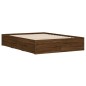 vidaXL Bettgestell mit Schubladen Braun Eichen-Optik 120x200 cm vidaXL Bettgestell mit Schubladen Braun Eichen-Optik 120x200 cm