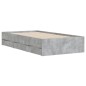 vidaXL Bettgestell mit Schubladen Betongrau 100x200 cm Holzwerkstoff vidaXL Bettgestell mit Schubladen Betongrau 100x200 cm Holzwerkstoff