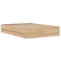 vidaXL Bettgestell mit Schubladen Sonoma-Eiche 120x190cm Holzwerkstoff vidaXL Bettgestell mit Schubladen Sonoma-Eiche 120x190cm Holzwerkstoff
