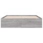 vidaXL Bettgestell mit Schubladen Grau Sonoma 120x190 cm Holzwerkstoff vidaXL Bettgestell mit Schubladen Grau Sonoma 120x190 cm Holzwerkstoff