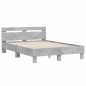 vidaXL Bettgestell mit Kopfteil Betongrau 120x190 cm Holzwerkstoff vidaXL Bettgestell mit Kopfteil Betongrau 120x190 cm Holzwerkstoff