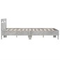 vidaXL Bettgestell mit Kopfteil Betongrau 120x190 cm Holzwerkstoff vidaXL Bettgestell mit Kopfteil Betongrau 120x190 cm Holzwerkstoff
