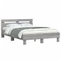 vidaXL Bettgestell mit Kopfteil Grau Sonoma 120x190 cm Holzwerkstoff vidaXL Bettgestell mit Kopfteil Grau Sonoma 120x190 cm Holzwerkstoff