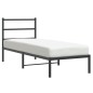 vidaXL Bettgestell mit Kopfteil Metall Schwarz 75x190 cm vidaXL Bettgestell mit Kopfteil Metall Schwarz 75x190 cm