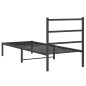 vidaXL Bettgestell mit Kopfteil Metall Schwarz 75x190 cm vidaXL Bettgestell mit Kopfteil Metall Schwarz 75x190 cm