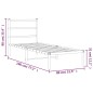 vidaXL Bettgestell mit Kopfteil Metall Schwarz 75x190 cm vidaXL Bettgestell mit Kopfteil Metall Schwarz 75x190 cm