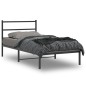 vidaXL Bettgestell mit Kopfteil Metall Schwarz 100x200 cm vidaXL Bettgestell mit Kopfteil Metall Schwarz 100x200 cm