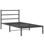 vidaXL Bettgestell mit Kopfteil Metall Schwarz 100x200 cm vidaXL Bettgestell mit Kopfteil Metall Schwarz 100x200 cm