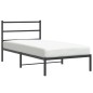 vidaXL Bettgestell mit Kopfteil Metall Schwarz 100x200 cm vidaXL Bettgestell mit Kopfteil Metall Schwarz 100x200 cm