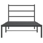 vidaXL Bettgestell mit Kopfteil Metall Schwarz 100x200 cm vidaXL Bettgestell mit Kopfteil Metall Schwarz 100x200 cm
