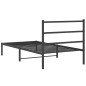 vidaXL Bettgestell mit Kopfteil Metall Schwarz 100x200 cm vidaXL Bettgestell mit Kopfteil Metall Schwarz 100x200 cm