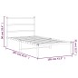 vidaXL Bettgestell mit Kopfteil Metall Schwarz 100x200 cm vidaXL Bettgestell mit Kopfteil Metall Schwarz 100x200 cm