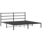 vidaXL Bettgestell mit Kopfteil Metall Schwarz 180x200 cm vidaXL Bettgestell mit Kopfteil Metall Schwarz 180x200 cm