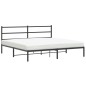 vidaXL Bettgestell mit Kopfteil Metall Schwarz 180x200 cm vidaXL Bettgestell mit Kopfteil Metall Schwarz 180x200 cm