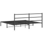 vidaXL Bettgestell mit Kopfteil Metall Schwarz 180x200 cm vidaXL Bettgestell mit Kopfteil Metall Schwarz 180x200 cm