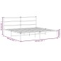 vidaXL Bettgestell mit Kopfteil Metall Schwarz 180x200 cm vidaXL Bettgestell mit Kopfteil Metall Schwarz 180x200 cm