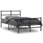 vidaXL Bettgestell mit Kopf- und Fußteil Metall Schwarz 120x200 cm vidaXL Bettgestell mit Kopf- und Fußteil Metall Schwarz 120x200 cm