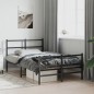 vidaXL Bettgestell mit Kopf- und Fußteil Metall Schwarz 120x200 cm vidaXL Bettgestell mit Kopf- und Fußteil Metall Schwarz 120x200 cm