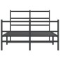vidaXL Bettgestell mit Kopf- und Fußteil Metall Schwarz 120x200 cm vidaXL Bettgestell mit Kopf- und Fußteil Metall Schwarz 120x200 cm
